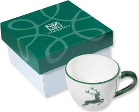 Gmundner Keramik Grüner Hirsch Teetasse Maxima im Karton 400ml
