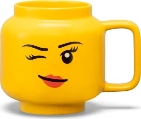 LEGO Keramikbecher mit zwinkerndem Mädchengesicht 530ml