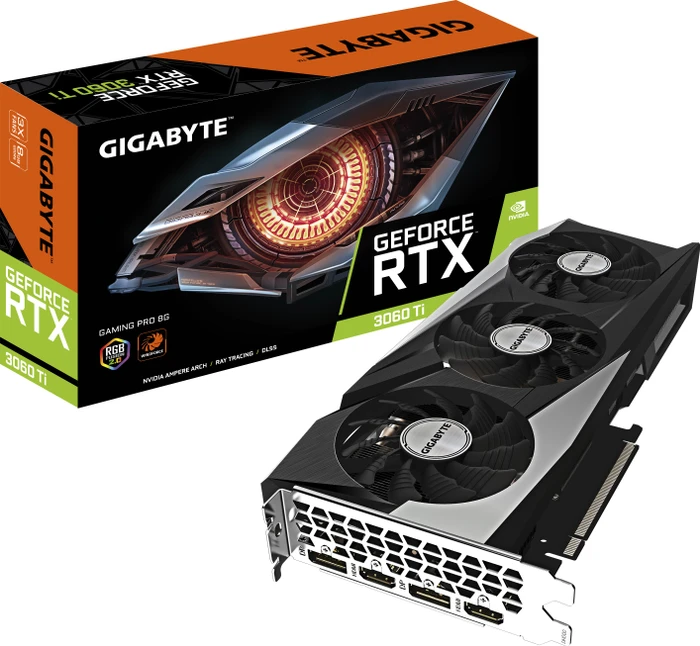 GIGABYTE GeForce RTX 3060 Ti Gaming Pro 8G (Rev. 2.0), 8GB GDDR6, 2x HDMI, 2x DP