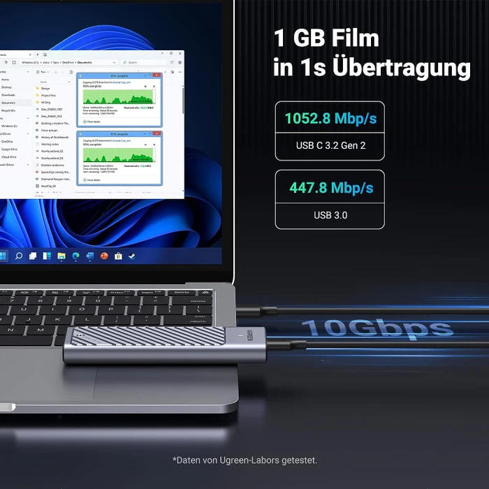 Ugreen M.2 SSD Enclosure, USB-C 3.1