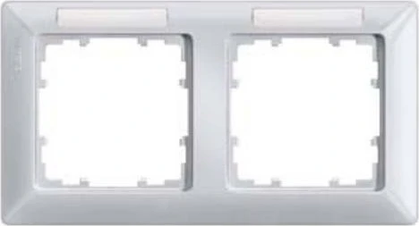 Siemens DELTA line Rahmen 2-Fach, 151x80mm, aluminiummetallic