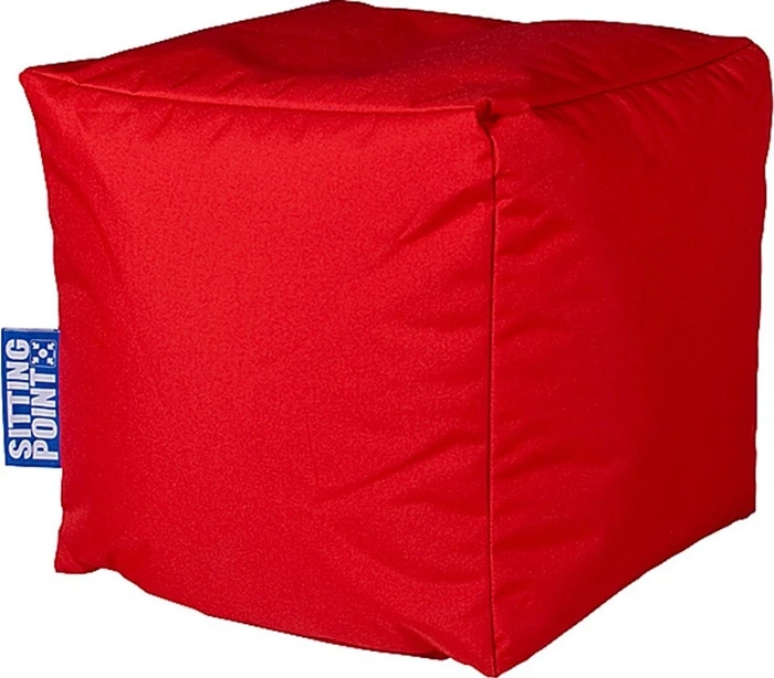 Sitting Point Cube Scuba Hocker Sitzsack rot