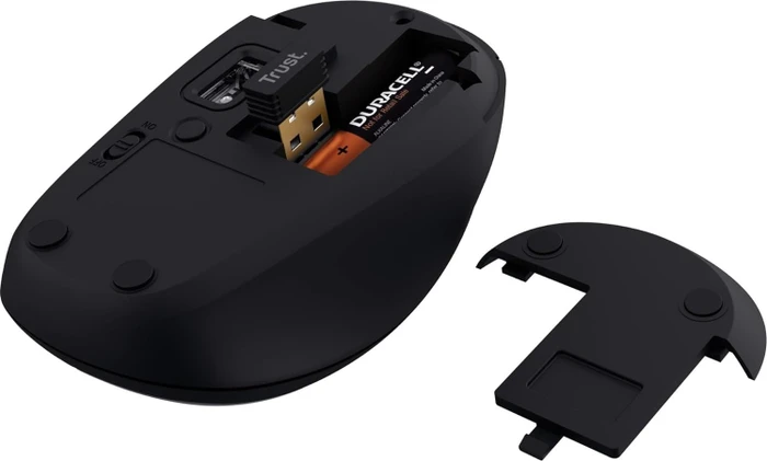 Trust Yuki Silent Multi-Device Wireless Mouse schwarz, USB/Bluetooth