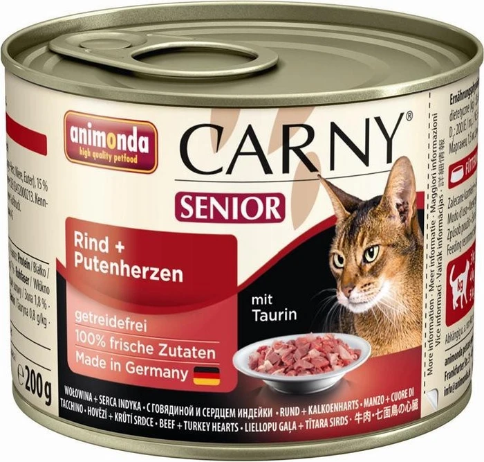 animonda Carny Senior Rind + Putenherzen, 1.20kg (6x 200g)