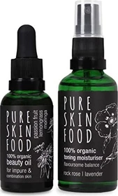 Pure Skin Food Skincare Impure & Combination Toning Spray 50ml + Beauty Oil 30ml Geschenkset