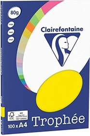 Clairefontaine Trophée Universalpapier matt neongelb, A4, 80g/m², 100 Blatt