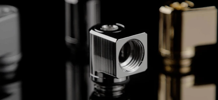 EK Water Blocks Quantum Line EK-Quantum Torque Micro Rotary 90° Winkeladapter, vernickelt