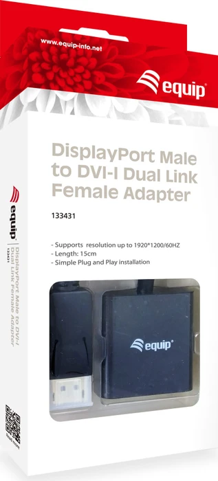 Equip DisplayPort 1.1 [Stecker] auf DVI-I [Buchse] Adapter