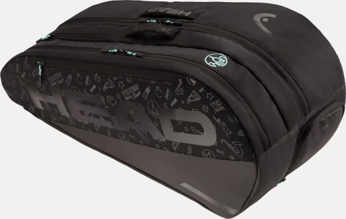 Head Tour Racquet Bag L Neon Tennistasche schwarz/blau