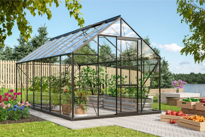 Vitavia Merkur 11500 ESG 3mm Gewächshaus anthrazit