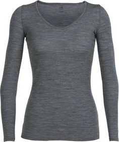 Icebreaker Siren Sweetheart Funktionsshirt langarm gritstone heather (Damen)