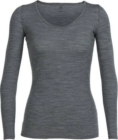 Icebreaker Siren Sweetheart Funktionsshirt langarm gritstone heather (Damen)