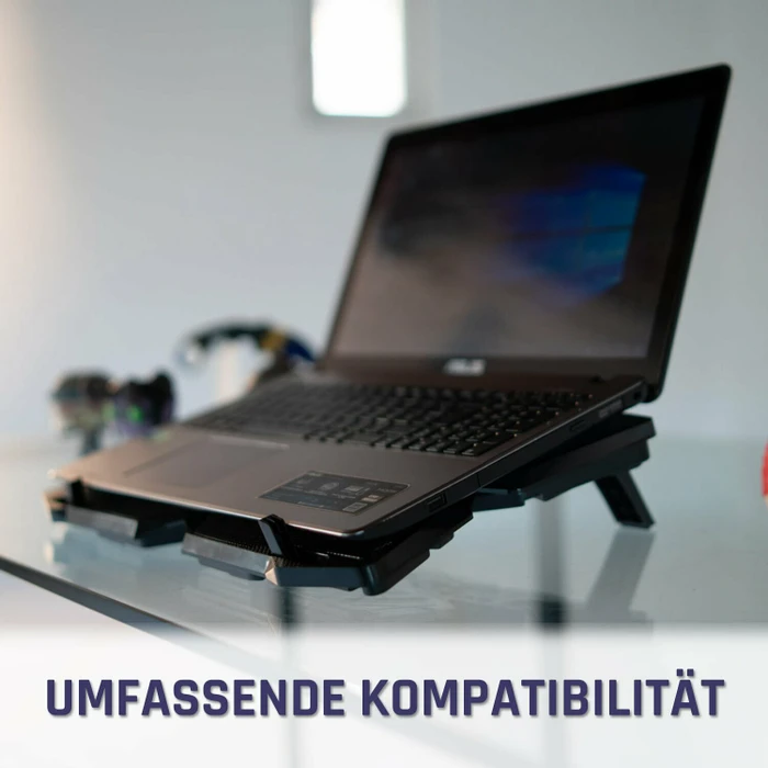 Klim Wind Laptop Cooling Pad, Notebook-Stand/Notebook-Kühler 11-19", schwarz/rot