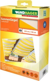 Windhager Seilspanntechnik Sonnensegel 420x140cm gelb/weiß