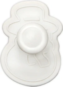 Städter Präge-Ausstecher mit Auswerfer Schneemann 4.5cm weiß