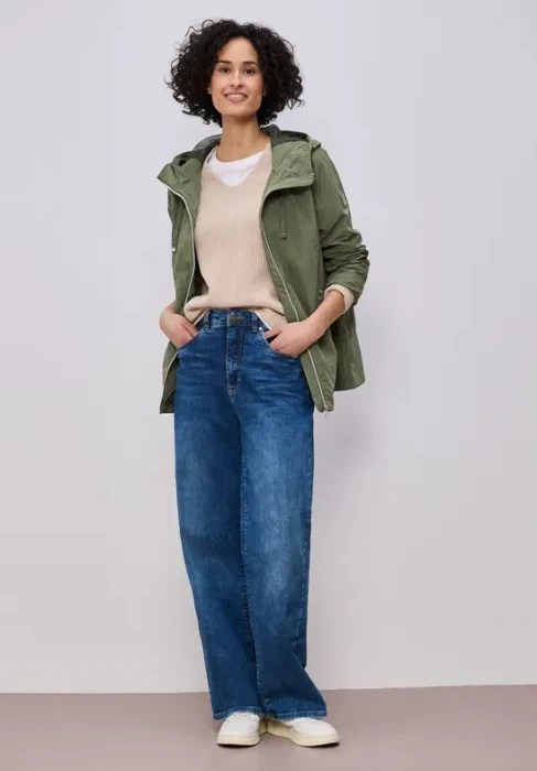Street One Kapuze und Zipper Jacke dark vetiver green (Damen)