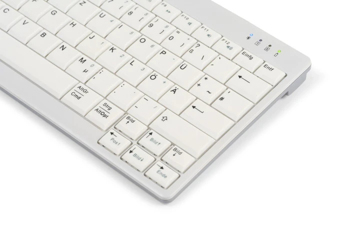 BakkerElkhuizen UltraBoard 950 V2 Wireless, weiß/grau, USB/Bluetooth, DE