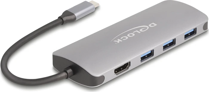 DeLOCK 7 Port USB Hub mit HDMI und USB PD, USB-C 3.1 [Stecker]
