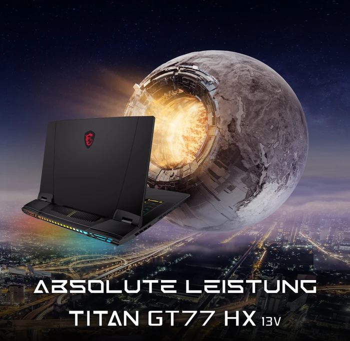 MSI Titan GT77 HX 13VH-045, Core Black, Core i9-13980HX, 64GB RAM, 2TB SSD, GeForce RTX 4080, DE