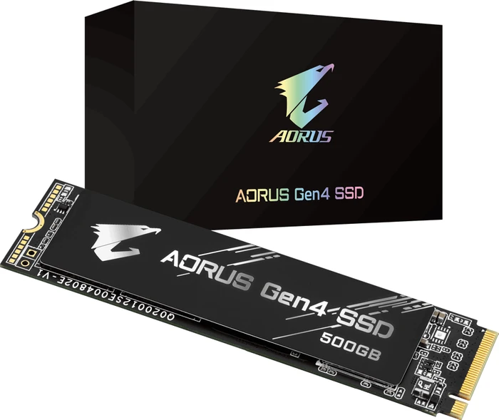 GIGABYTE AORUS Gen4 SSD 500GB, M.2 2280 / M-Key / PCIe 4.0 x4