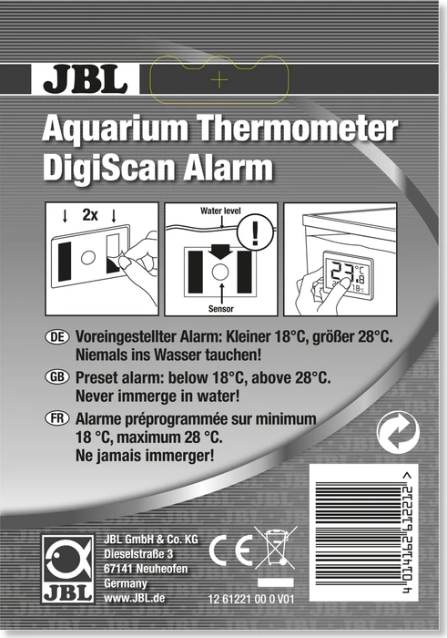 JBL Aquarien-Thermometer DigiScan Alarm