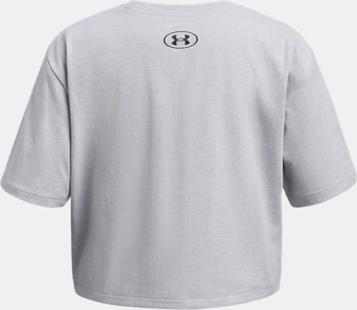 Under Armour Rival Funktionsshirt kurzarm mod gray light heather/black (Junior)