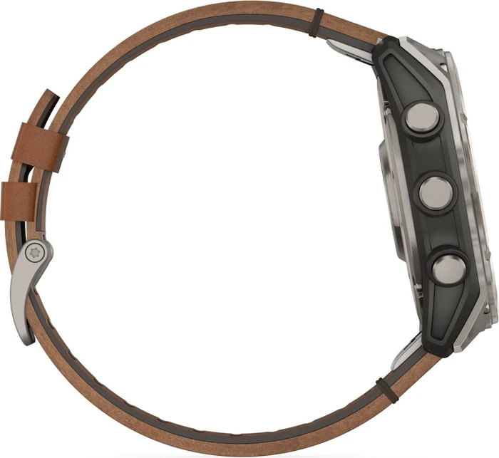 Garmin Fenix 8 51mm Sapphire titanium/chestnut leather