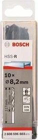 Bosch Professional HSS-R Spiralbohrer, 8.2x75x117mm, 10 Stück