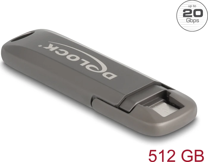 DeLOCK USB 20 Gbps USB-C 256GB, USB-C, USB 3.2 Gen 2×2