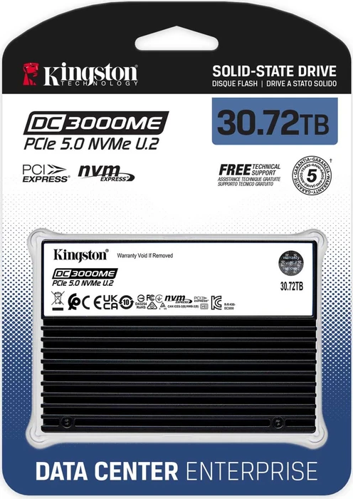 Kingston DC3000ME PCIe 5.0 NVMe U.2 SSD 30.72TB, U.2 / PCIe 5.0 x4