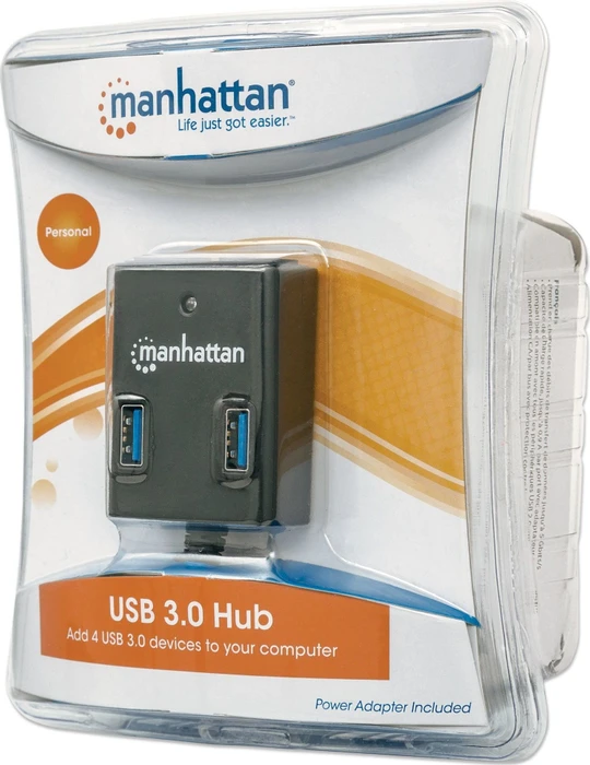Manhattan USB-Hub, 4x USB-A 3.0, USB-A 3.0 [Stecker]
