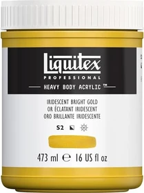 Liquitex Professional Heavy Body Acrylic iridescent bright gold, 473ml