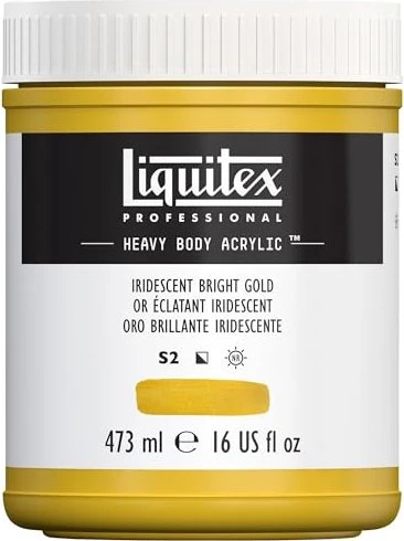 Liquitex Professional Heavy Body Acrylic iridescent bright gold, 473ml