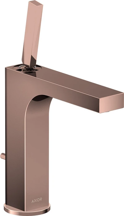 Hansgrohe Axor Citterio 160 Waschbeckenarmatur mit Zugstangen-Ablauffernbedienung polished red gold