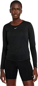 Nike Dri-FIT One Funktionsshirt langarm schwarz/weiß (Damen)