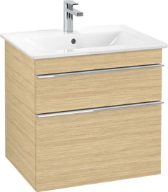 Villeroy & Boch Venticello Waschbeckenunterschrank für Becken mittig 2 Auszüge 603x590x477mm nordic oak/chrome