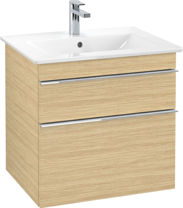 Villeroy & Boch Venticello Waschbeckenunterschrank für Becken mittig 2 Auszüge 603x590x477mm nordic oak/chrome
