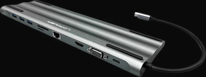 LC-Power USB-C 8-in-1 Multiport Hub, USB-C 3.0 [Stecker]