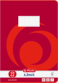 Herlitz x.book Schulheft, A4, Lineatur 22, 32 Blatt