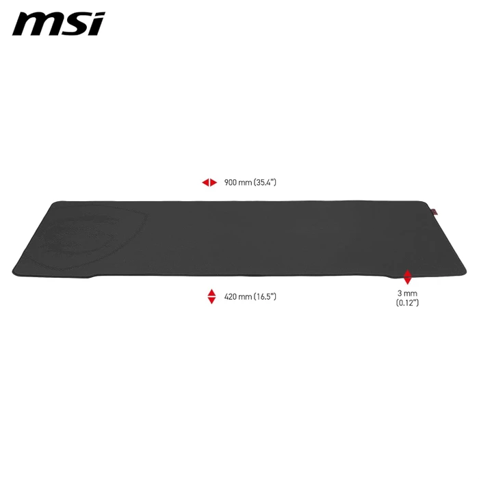 MSI Agility GD73 Gaming Mousepad XL, 900x400mm, schwarz
