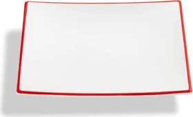 Gmundner Keramik Rubinroter Rand Dessertteller Trend 20x20cm
