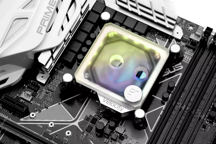 EK Water Blocks Quantum Line EK-Quantum Velocity D-RGB, Nickel Frosted Acryl