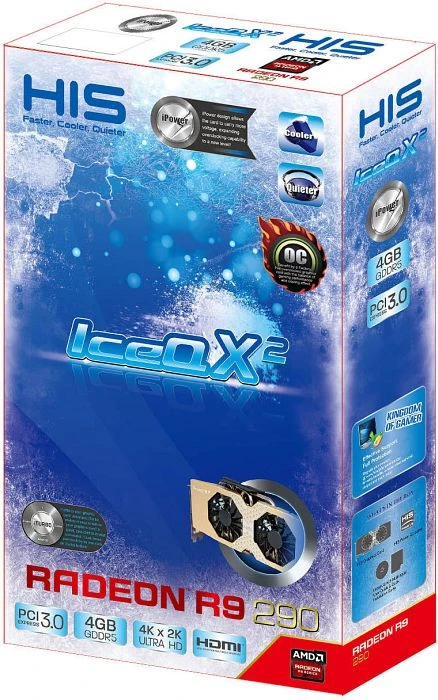 HIS Radeon R9 290 iPower IceQ X2 OC, 4GB GDDR5, 2x DVI, HDMI, DP