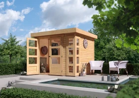 Karibu Kerko 3 Gartenhaus natur