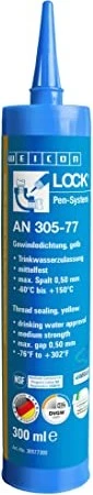 Weicon Weiconlock AN 305-77 Gewindedichtung mit Trinkwasserzulassung gelb, 300ml