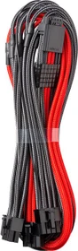 CableMod C-Series Pro ModMesh 12VHPWR for Corsair, 3x 8-Pin PCIe Stecker auf 16-Pin PCIe 5.0 12VHPWR Stecker, Adapterkabel, carbon/rot, 60cm