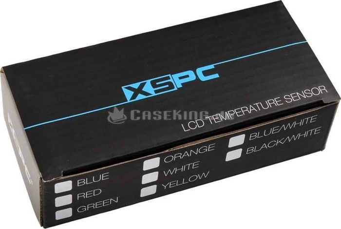 XSPC LCD Temperatursensor schwarz, weiße Schrift inkl. 1/4" Sensor V3