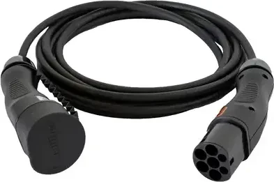 Walther Werke Ladeleitung Mode 3 Typ 2 und Typ 2 16A für 3-phasiges Laden, 11kW, 5m