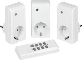 Vivanco Comfort Line Funksteckerset 1000W weiß, 3er Funksteckdosen-Set mit Fernbedienung