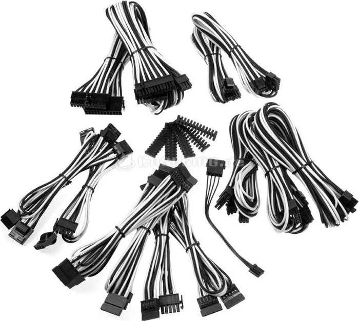 BitFenix Alchemy 2.0 BQT-SP11-Series Kabel Kit für Netzteile, schwarz/weiß